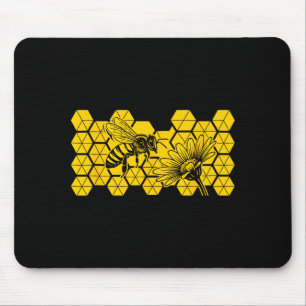 Honeybee wildflower save bee botanical nature eart mouse pad