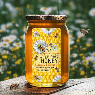 Honeybees Apiary Wildflower Honey Bees Flowers Jar