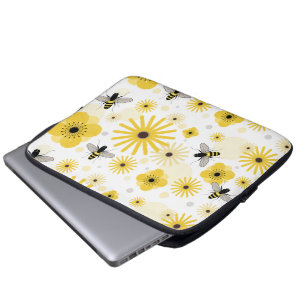 Honeybees Flowers & Polka Dots Electronics Bag