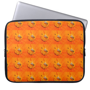honeybees on orange sleeve