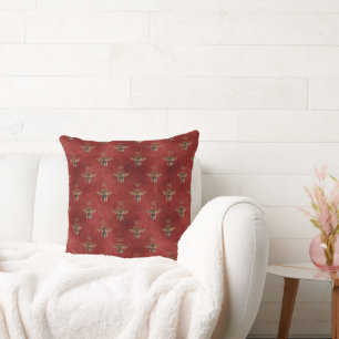 Honeybees Throw Pillow