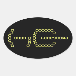 honeycoma oval sticker