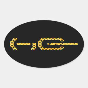 honeycoma oval sticker