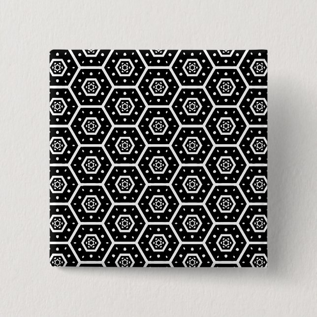 Honeycomb 15 Cm Square Badge (Front)