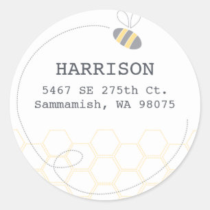 Honeycomb Address Label