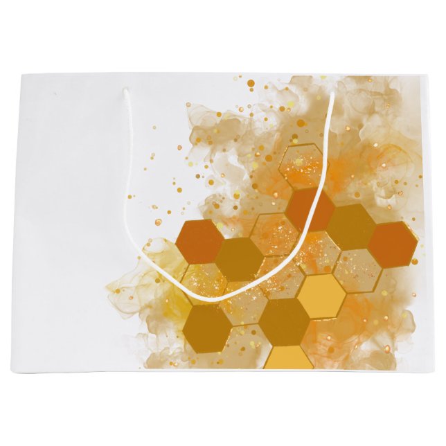 Honeycomb Alcohol Ink Large Gift Bag (Front)