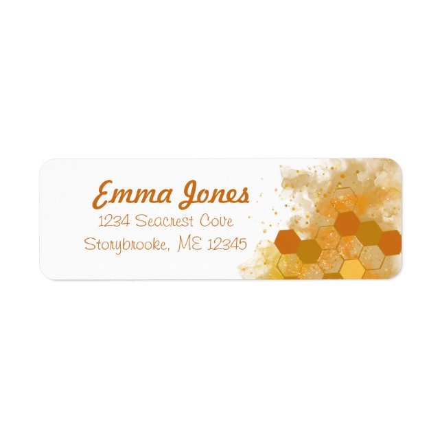 Honeycomb Alcohol Ink  Return Address Label (Front)