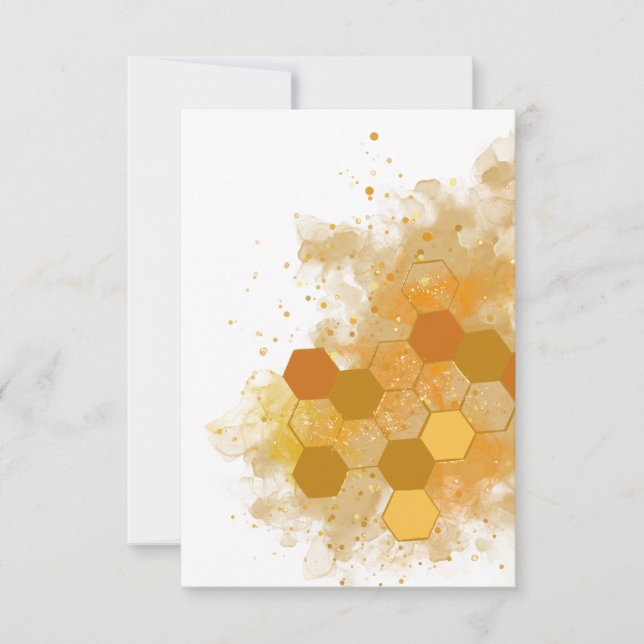 Honeycomb Alcohol Ink  Thank You Card (Front)