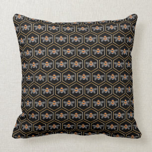 Honeycomb And Bees Cushion