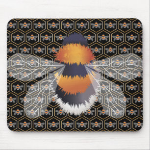 Honeycomb And Bees Mouse Pad