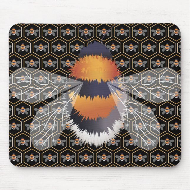 Honeycomb And Bees Mouse Pad (Front)