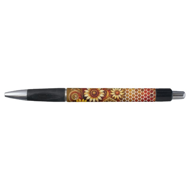 Honeycomb and Sunflowers Pen  (Front)