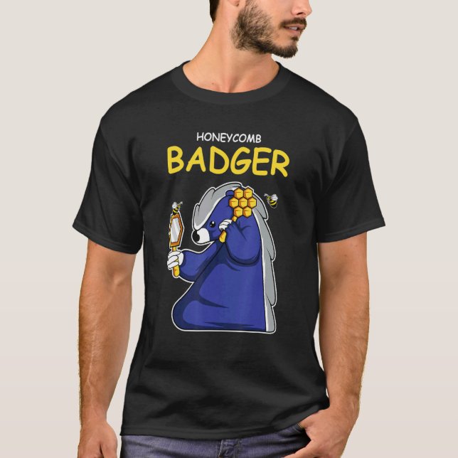 Honeycomb Badger Beekeepers T-Shirt (Front)