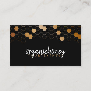 Honeycomb Bee Farm Apiary Black Gold Business Card
