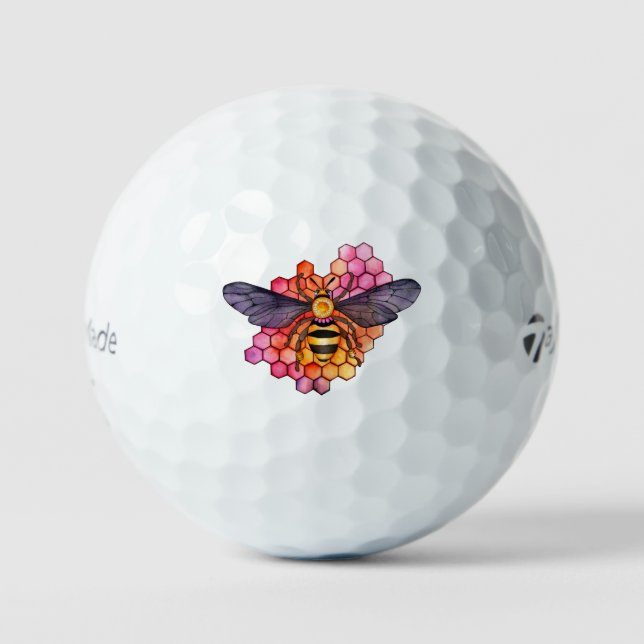 Honeycomb Bee Golf Balls (Front)
