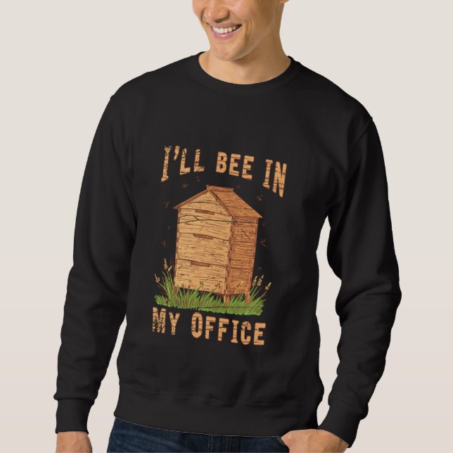 Honeycomb Bee Honey Farmer Bee Hive Beekeeper Sweatshirt (Front)