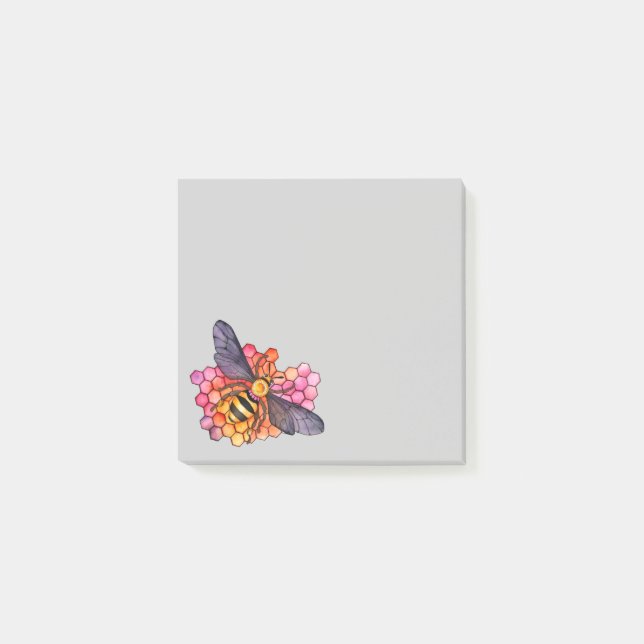 Honeycomb Bee Post-it Notes (Front)