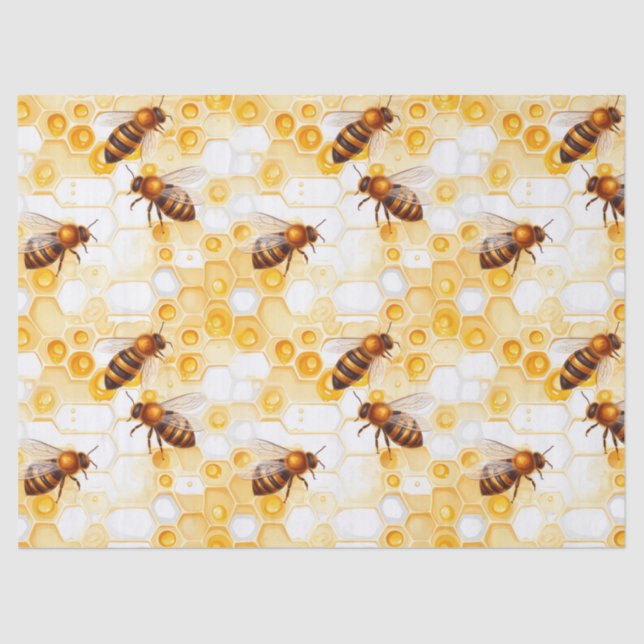 Honeycomb Bee Series Design 1 Tissue Paper (Front)