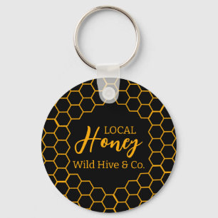 Honeycomb – Black or White Background Key Ring