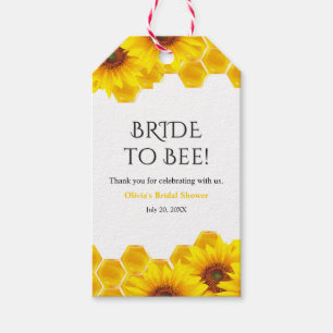 Honeycomb Bride to Bee Bridal Shower Thank You  Gift Tags