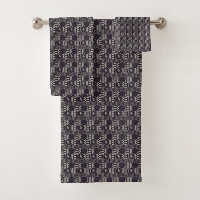 Honeycomb | Bumble Bee Honeycomb Bath Towel Set (Insitu)