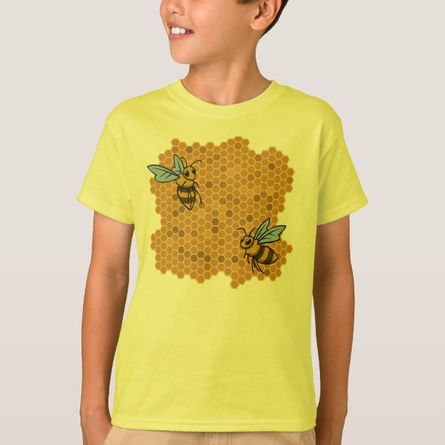 Honeycomb Bumble Bees T-Shirt (Front)