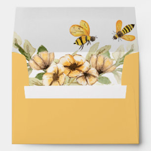 Honeycomb Bumblebee Baby Shower Customisable Envelope