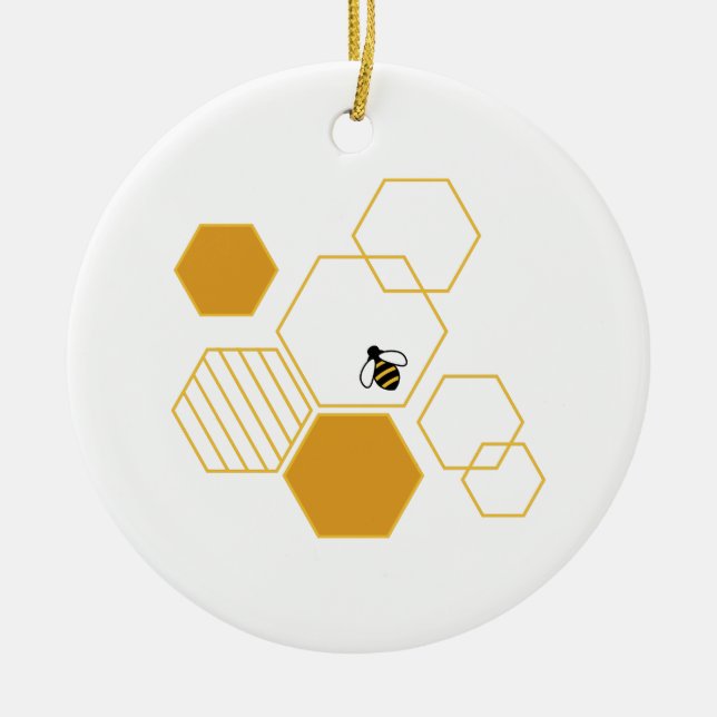 Honeycomb Ceramic Ornament (Front)