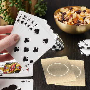 Honeycomb Damask Light Ring Playing Cards