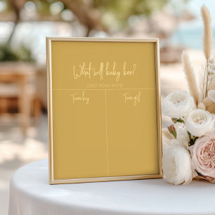 Honeycomb Gender Reveal Boy or Girl Chart