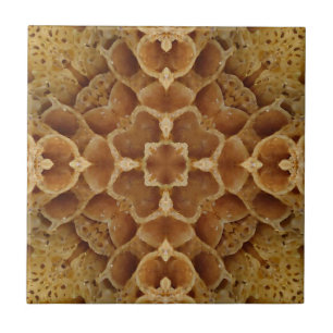 Honeycomb geometric 4 corner flower design ceramic tile