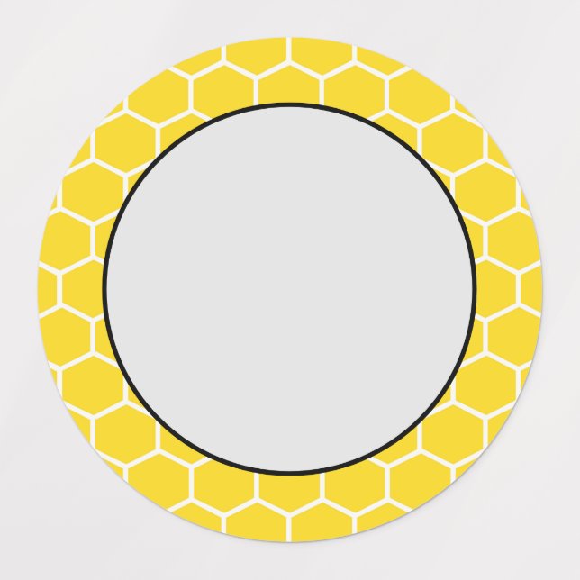 Honeycomb Geometric White Lines Bumblebee (Design 1)
