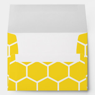 Honeycomb Geometric White Lines Bumblebee Envelope