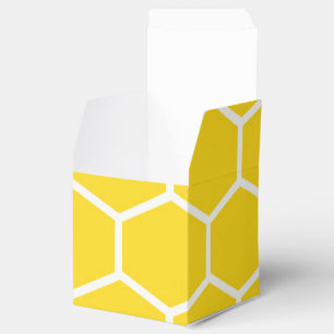 Honeycomb Geometric White Lines Bumblebee Favour Box