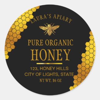 Honeycomb Gold  Honey Bee Apiary Product Label