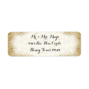 Honeycomb Gold Return Address Label