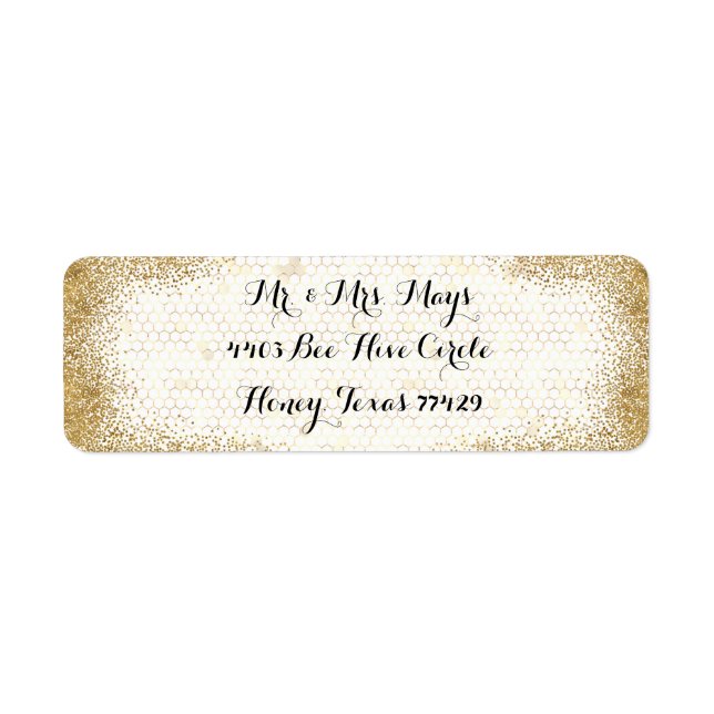 Honeycomb Gold Return Address Label (Front)