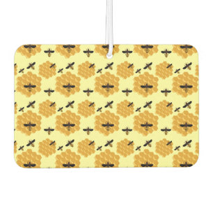 Honeycomb Honey Bees Insect Lover Yellow Beekeeper Car Air Freshener