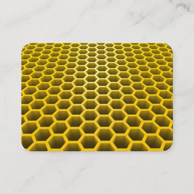 Honeycomb in Perspective Amber Business Card (Front)