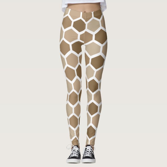 Honeycomb in Sand Leggings (Front)
