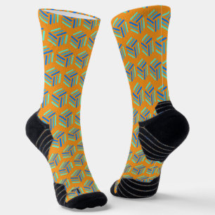 Honeycomb-Inspired Crew Socks Vintage Combo