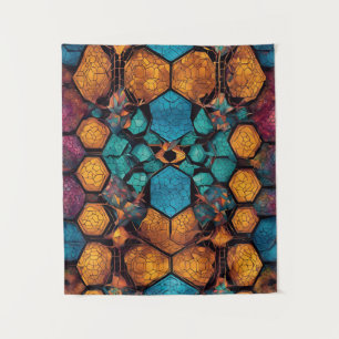 honeycomb inspired design tapestry