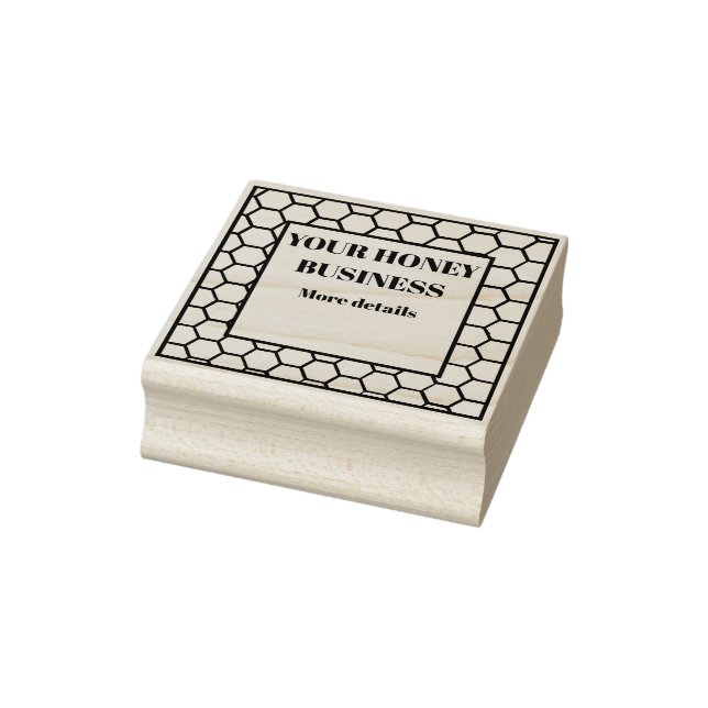 Honeycomb Label Rubber Stamp (Stamp)