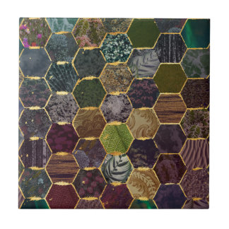honeycomb mermaid scales ceramic tile
