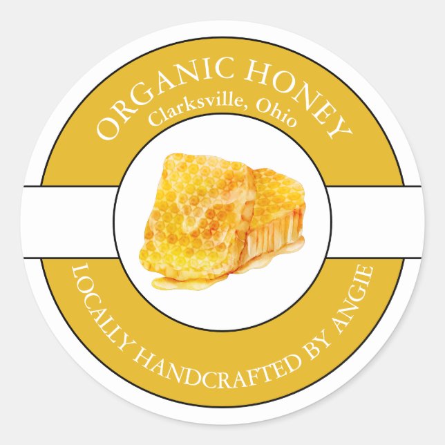 Honeycomb Organic Honey Label (Front)