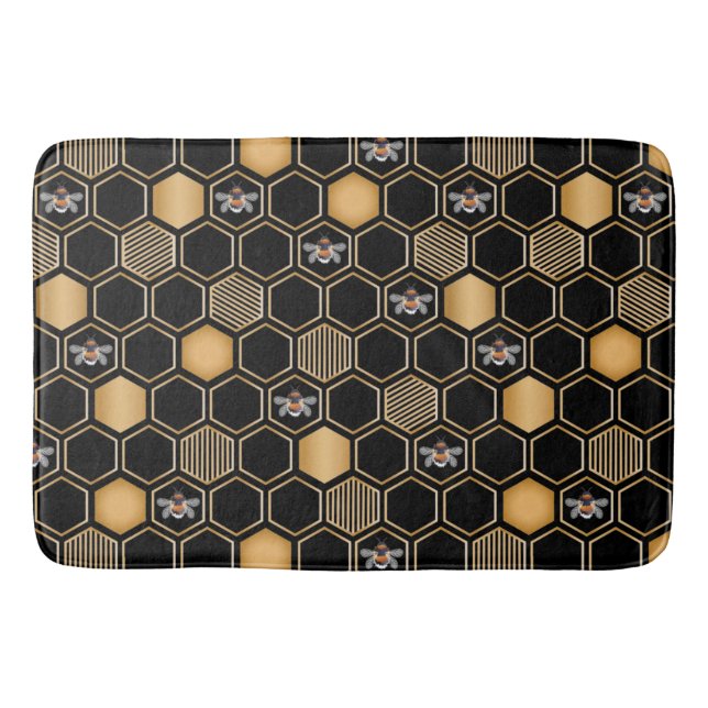 Honeycomb Pattern Bath Mat (Front)