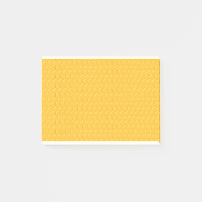 Honeycomb Pattern - Beehive - Yellow Post-it Notes (Front)