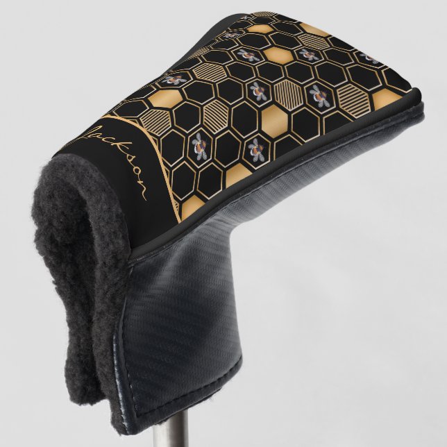 Honeycomb Pattern Golf Head Cover (3/4 Front)