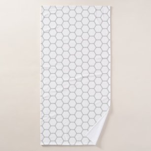 Honeycomb pattern hexagon design bath towel