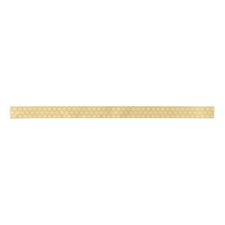Honeycomb Pattern Honey-Yellow Beekeeper           Satin Ribbon